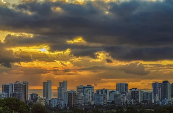 Waikiki Sonnenuntergang — Stockfoto