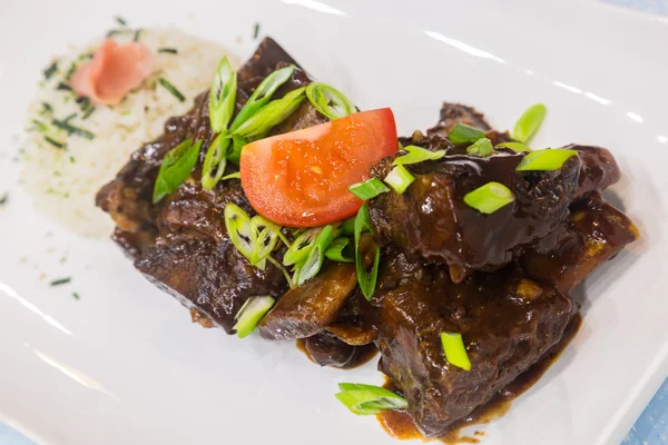 Hawaiian Crockpot Beef Ribs — Stock Photo, Image