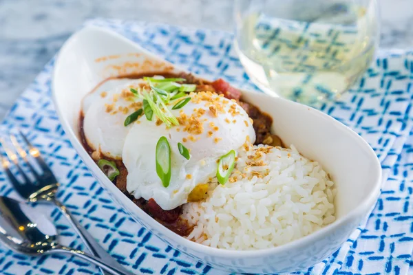 Chili Venado Loco Moco — Foto de Stock