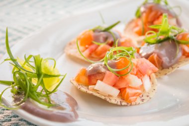 Somon Ceviche Tostadas