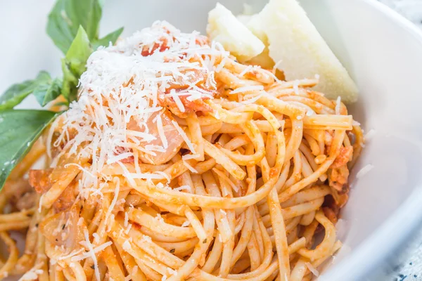 Linguine mit Arrabbiata-Sauce — Stockfoto