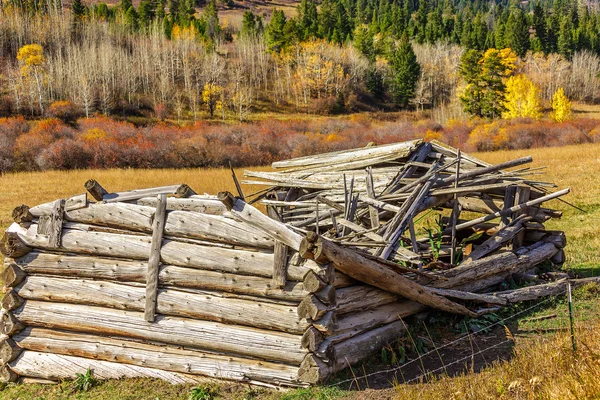 Dilapidated Log House — Stock Photo, Image