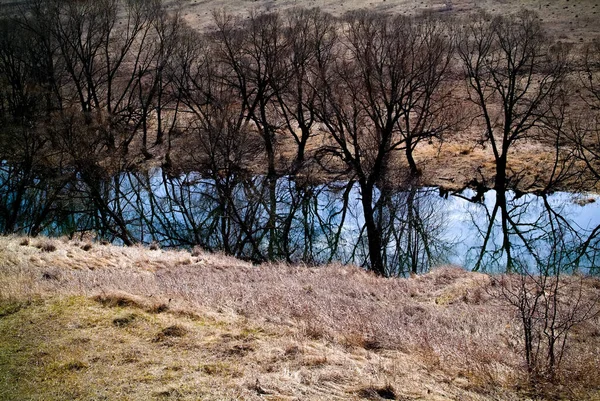 Piccolo Fiume Primavera Una Mattina Limpida Russia — Foto Stock