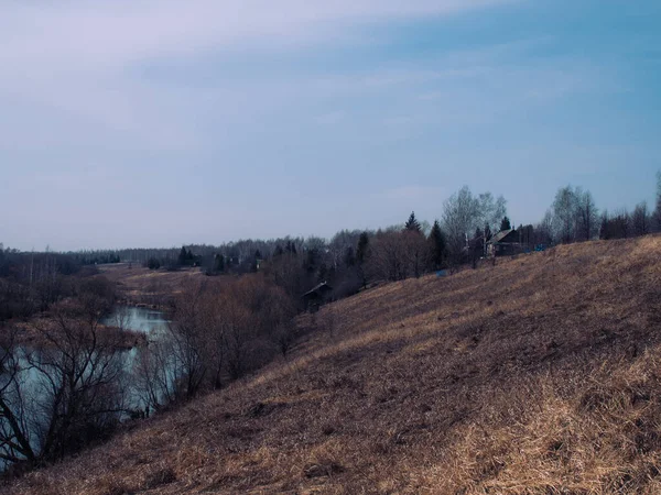 Piccolo Fiume Primavera Una Mattina Limpida Russia — Foto Stock