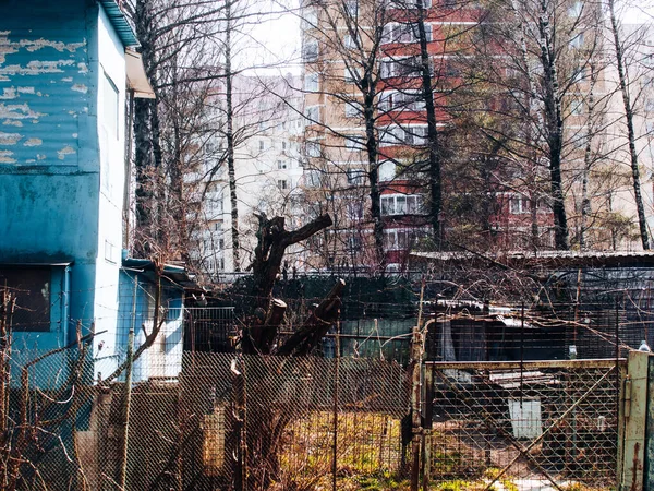 Zona Vallada Con Jardín Primavera Moscú — Foto de Stock
