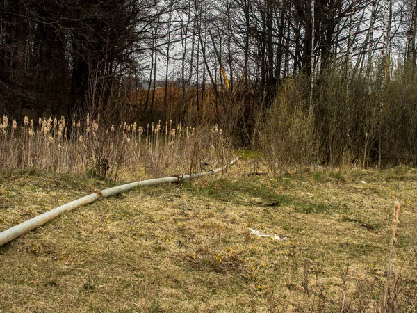 pipe to pump water from the river, Moscow