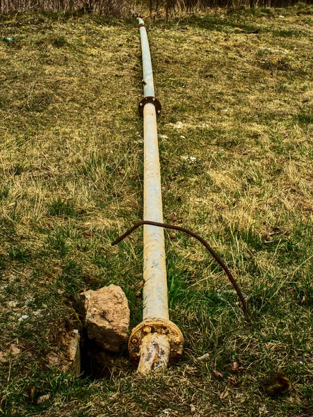 pipe to pump water from the river, Moscow