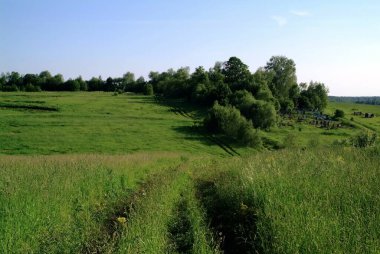 Açık bir yaz gününde yaz manzarası, Rusya