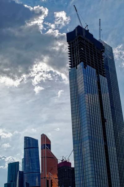 Moderne Hochhäuser Sommer Moskau — Stockfoto