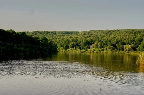 Chemin Terre Travers Champ Été — Photo