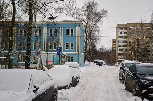 Яскравий Сонячний День Після Сильних Снігопадів Москва — стокове фото