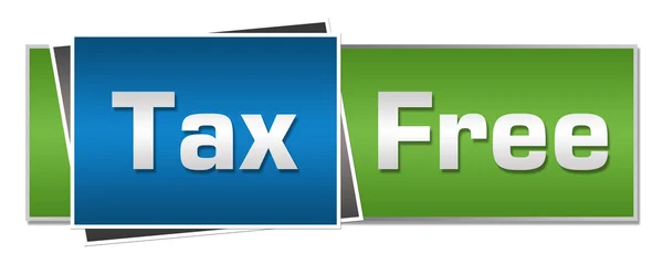 Tax Free Green Blue Horizontal — Stock Photo, Image