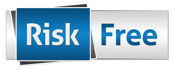 Risk Free Blue Grey Horizontal — Stock Photo, Image