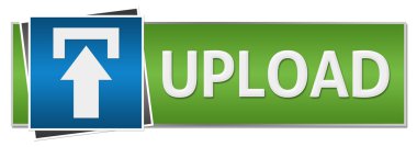 Yeşil mavi düğmeye stil upload