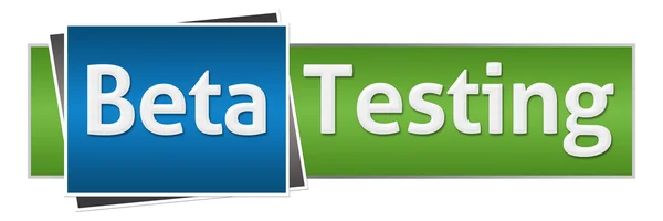 Beta Testing Green Blue Horizontal — Stock Photo, Image