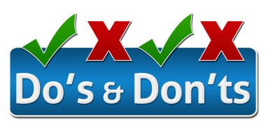 DOS ve üst Donts sembolü