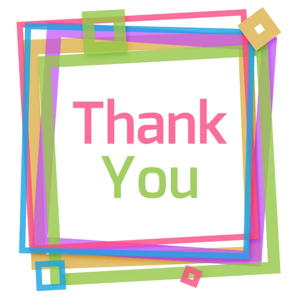Thank You Colorful Frame — Stock Photo, Image