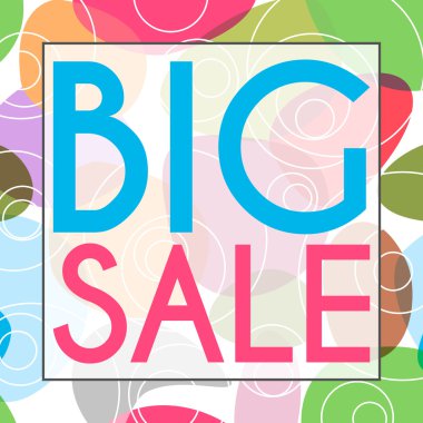 Büyük satış rastgele renkli arka plan