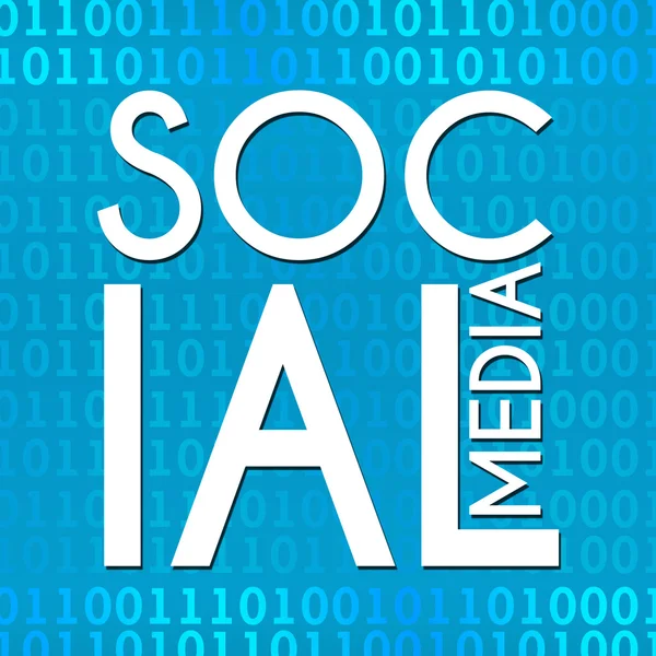 Mídia social fundo binário — Fotografia de Stock
