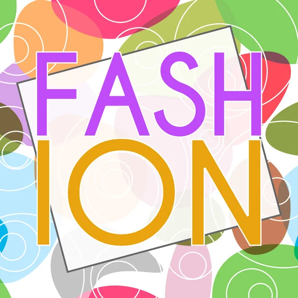 Fahion Text Over Colorful Background — Stock Photo, Image