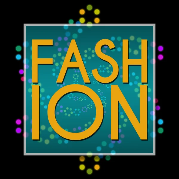 Fashion Text mörk bakgrund med färgglada Neon — Stockfoto