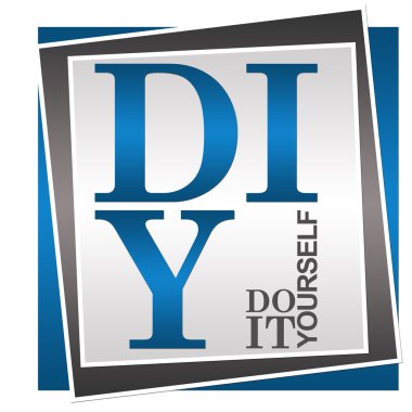 DIY - kendin yap mavi gri Meydanı 