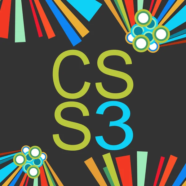 CSS 3 Elementos coloridos oscuros — Foto de Stock