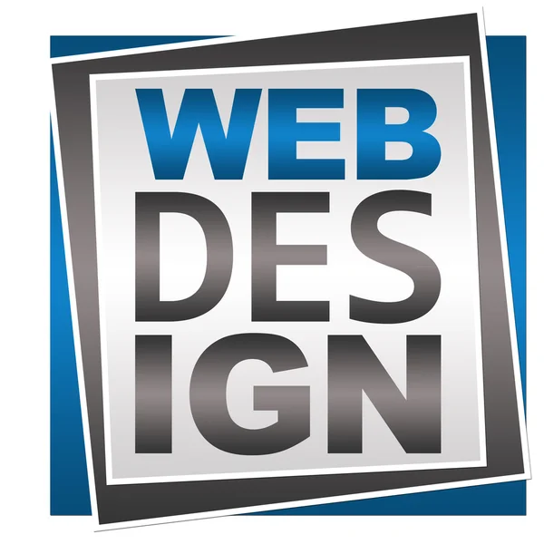 Web デザイン ブルー グレー広場 — ストック写真
