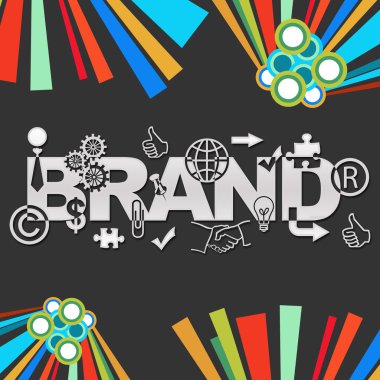 Marka koyu renkli öğeleri 