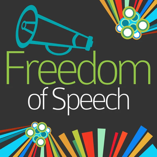 Ελευθερία της ομιλίας σκούρα στοιχεία πολύχρωμο — Φωτογραφία Αρχείου