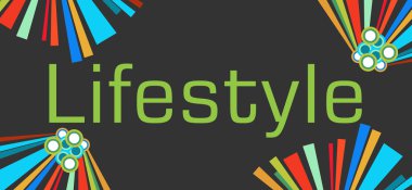 Yaşam tarzı metin koyu renkli öğeleri 