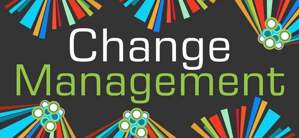 Change Management mörka färgglada element — Stockfoto