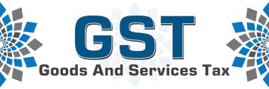GST mavi gri öğeleri yatay 