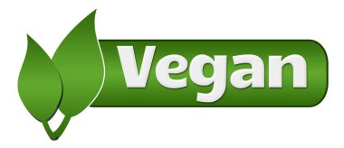Vegan etiket yaprakları ile 