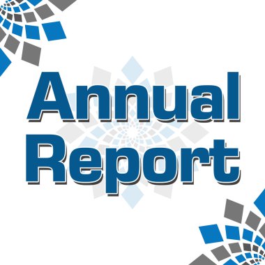 Yıllık rapor Blue Grey öğeleri Square 