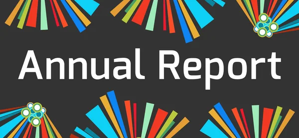 Annual Report Dark Colorful Elements — Stock Photo, Image