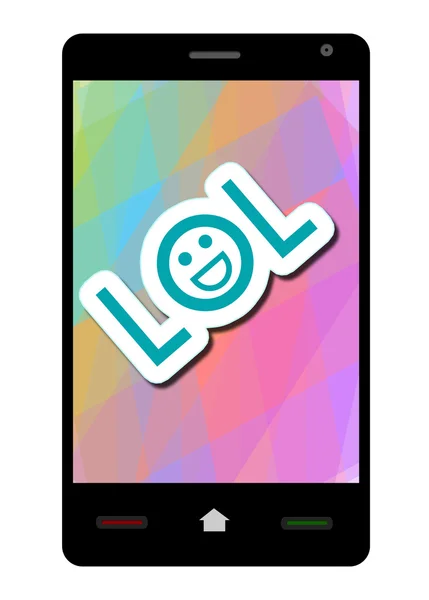 Lol Symbol Smartphone — Stockfoto