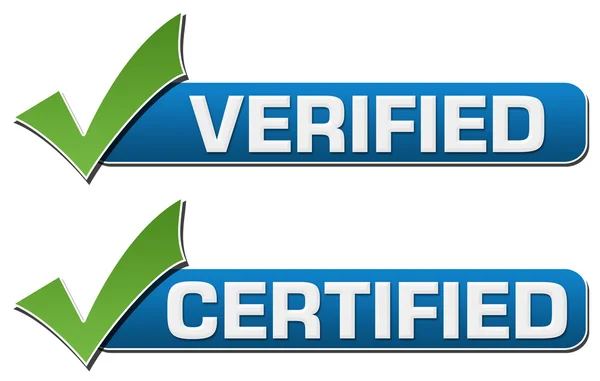 Etiquetas verificadas certificadas — Foto de Stock