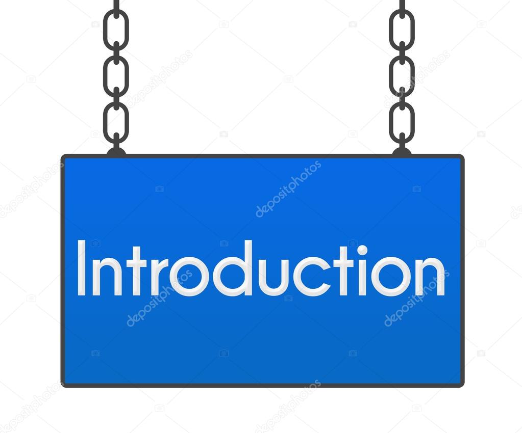 Introduction Blue Signboard Stock Photo Image By C Ileezhun