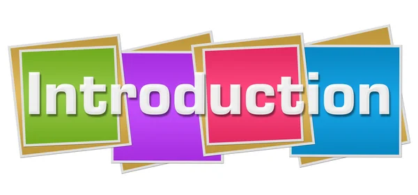 Introduction Colorful Blocks — Stock Photo, Image