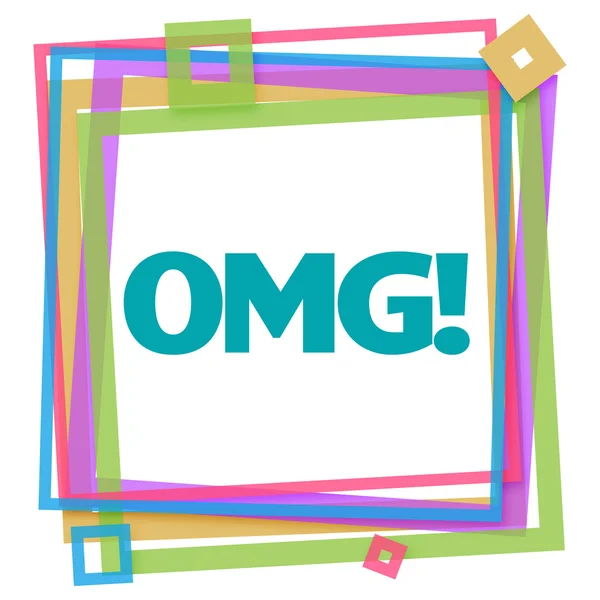 Kolorowe ramki OMG — Zdjęcie stockowe