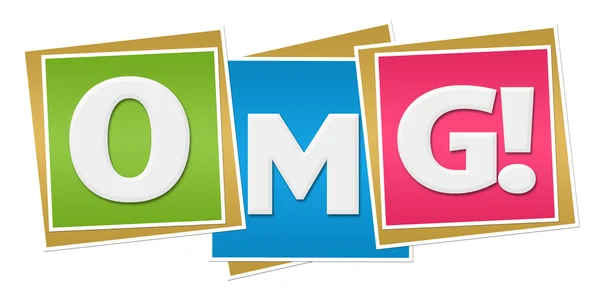 Kolorowe bloki OMG — Zdjęcie stockowe