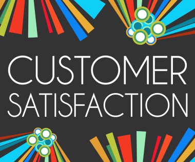 Müşteri memnuniyeti koyu renkli öğeleri 