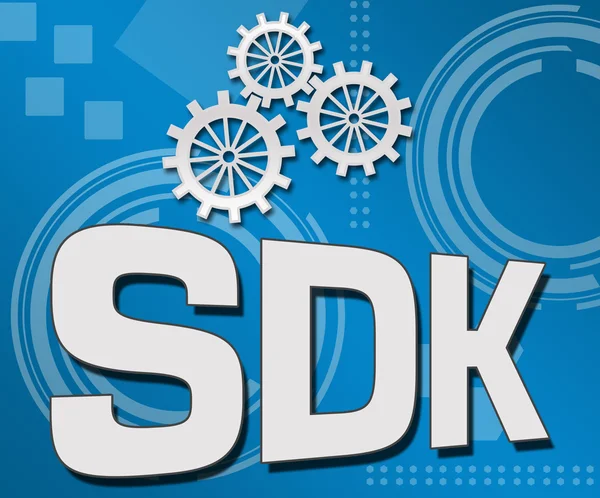 SDK mavi teknik arka plan — Stok fotoğraf