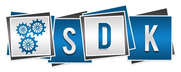 SDK синий серый блоков — стоковое фото