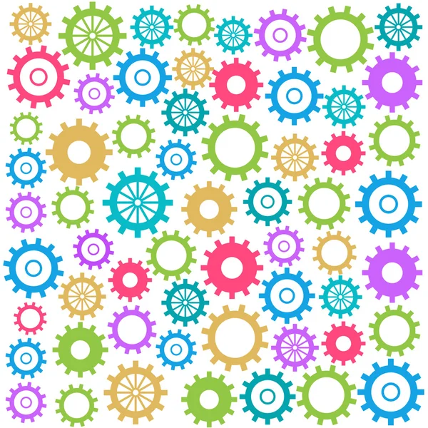 Colorful Gears Background Square — Stock Photo, Image