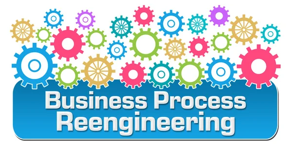 Business Process Reengineering färgglada Gears — Stockfoto