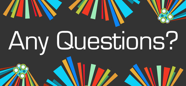 Any Questions Dark Colorful Elements 