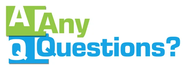 Any Questions Abstract Blue Green Stripes — Stock Photo, Image