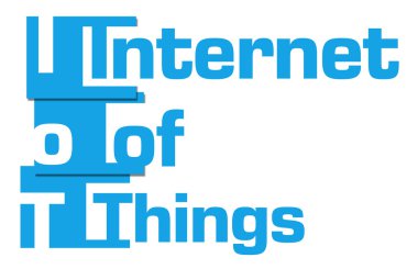 Çok - şeylerin Internet mavi çizgili 